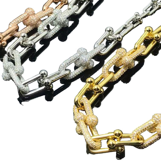 Full Diamond Bamboo Cuban Chain - Mozayn Jewelry