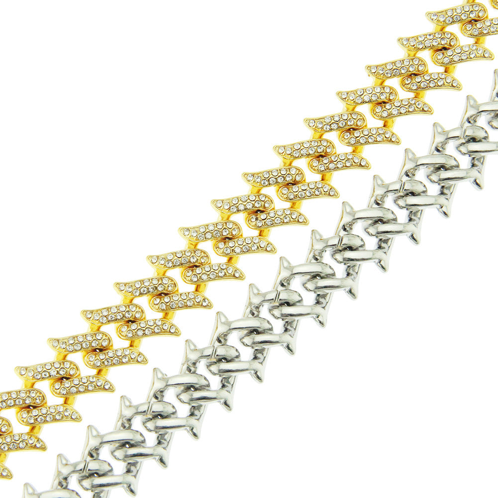 Iced Out Roman Leafs - Mozayn Jewelry