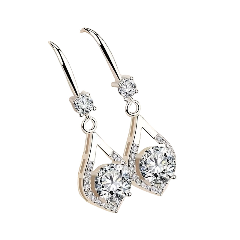 Teardrop Moissanite Earrings - 925 Sterling Silver - Mozayn Jewelry