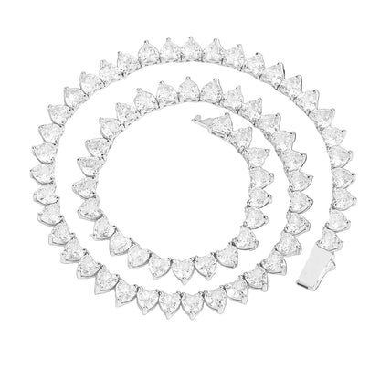 [BUY 1 GET 2] Heart Tennis Chain and Bracelet - Mozayn Jewelry