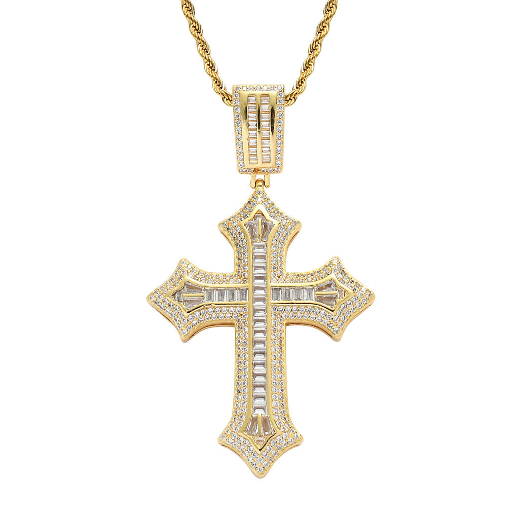 Cross Diamonds Pendant - Mozayn Jewelry