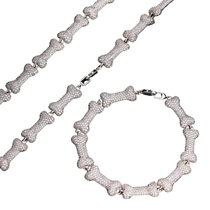 Bone Shape Iced Out Bracelet - Mozayn Jewelry