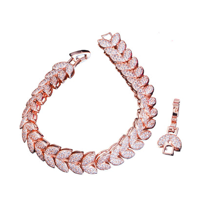 Leaf Iced Out Bracelet - Mozayn Jewelry