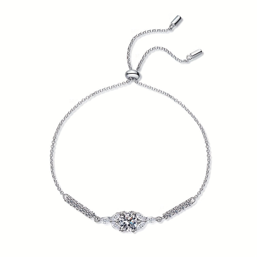 1ct Moissanite S925 Sterling Silver Bracelet - Mozayn Jewelry