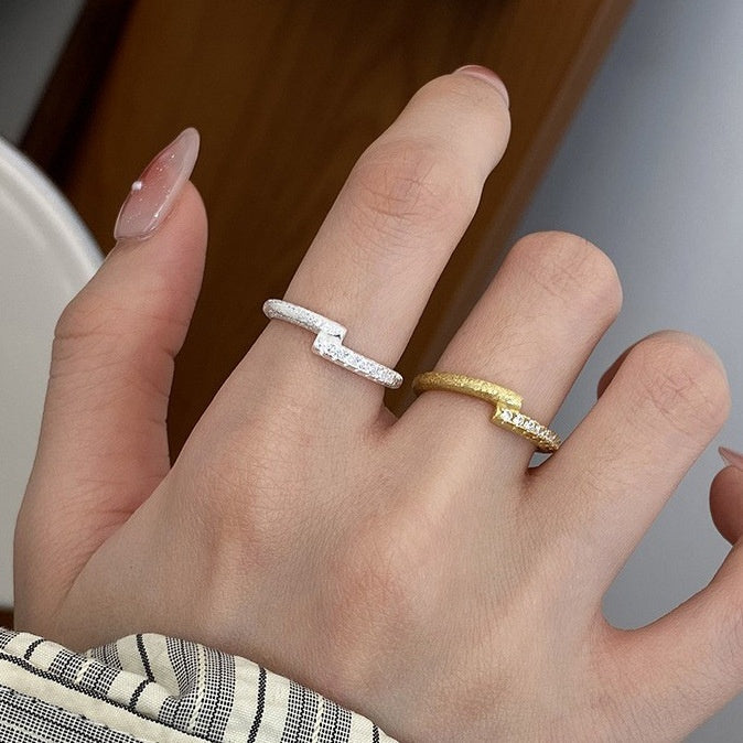 S925 Sterling Silver Cross Star Rail Ring - Mozayn Jewelry