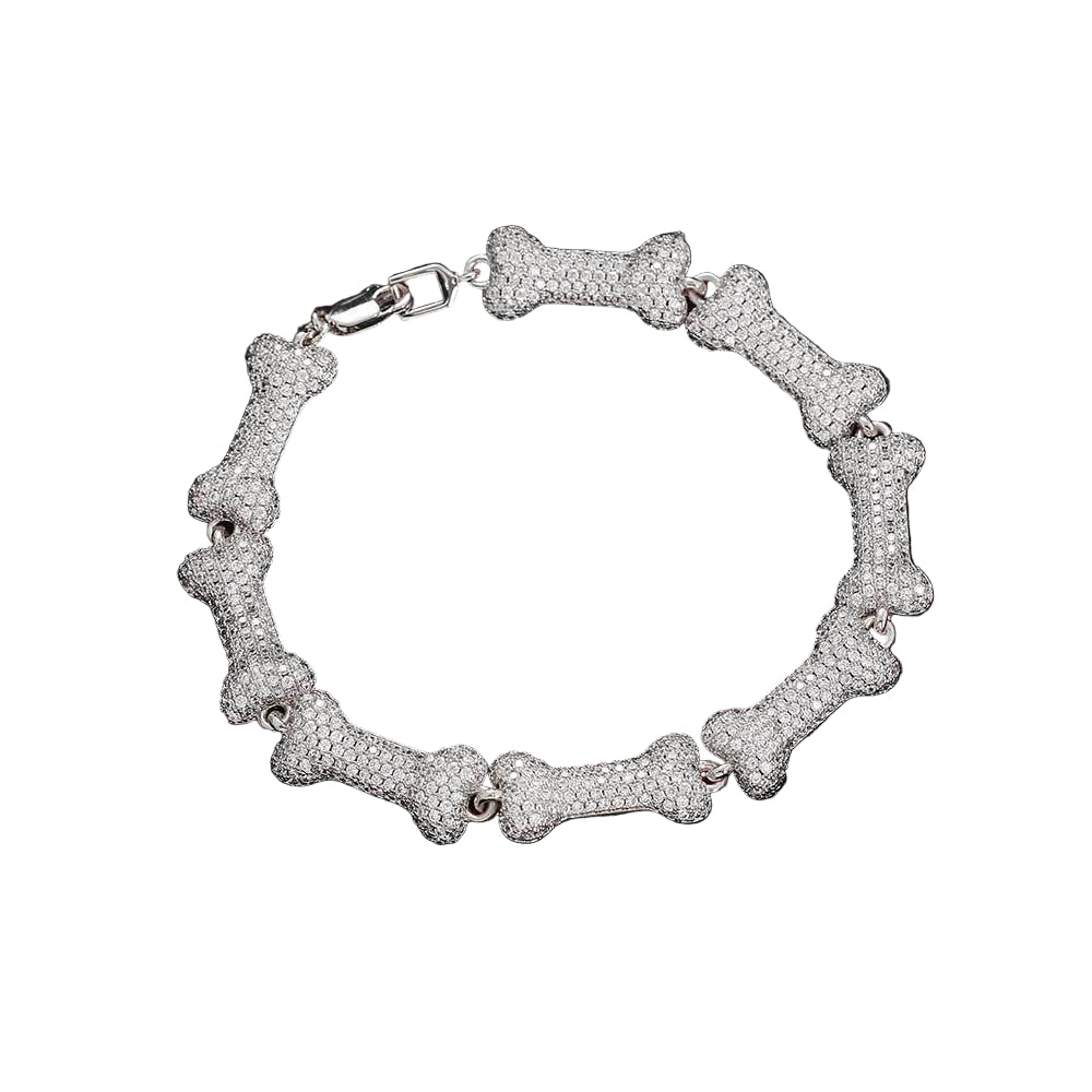 Bone Shape Iced Out Bracelet - Mozayn Jewelry