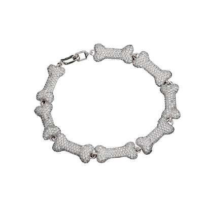 Bone Shape Iced Out Bracelet - Mozayn Jewelry
