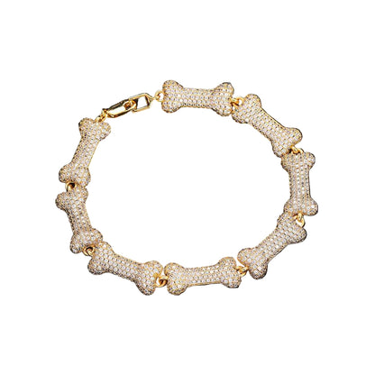 Bone Shape Iced Out Bracelet - Mozayn Jewelry