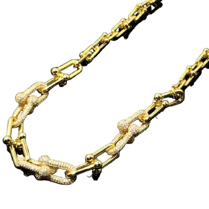 Full Diamond Bamboo Cuban Chain - Mozayn Jewelry