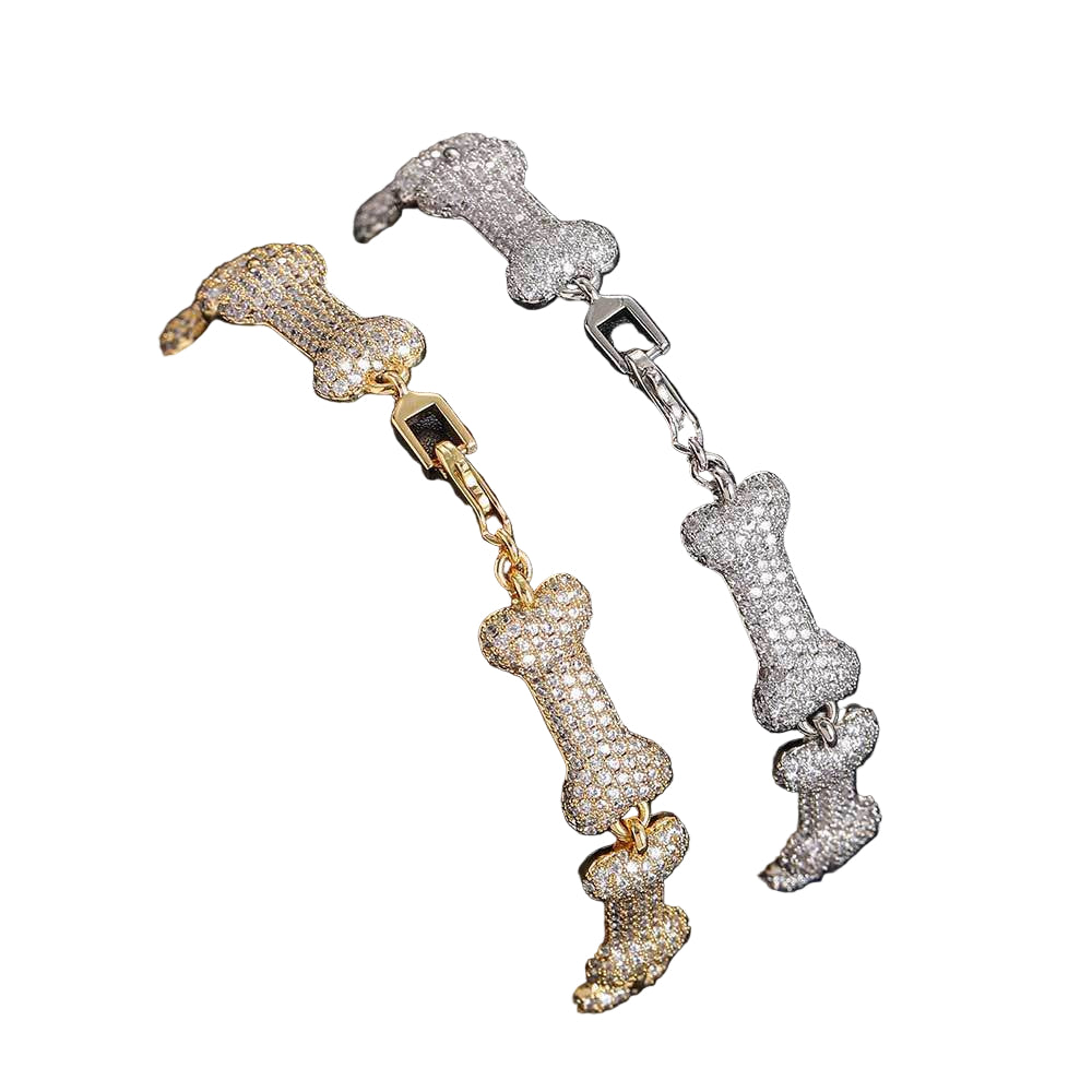 Bone Shape Iced Out Bracelet - Mozayn Jewelry