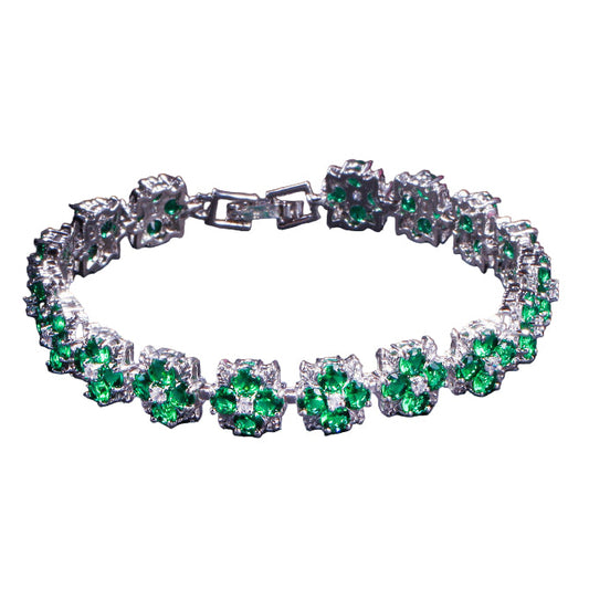 Clover Iced Out Bracelet - Mozayn Jewelry