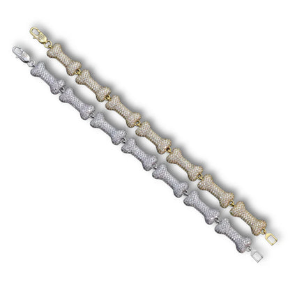 Bone Shape Iced Out Bracelet - Mozayn Jewelry