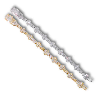 Multiple Cross Iced Out Bracelet - Mozayn Jewelry