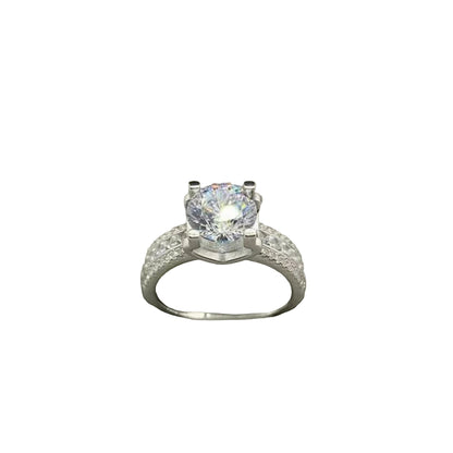 Moissanite925 Sterling Silver VVS Diamond Ring - Mozayn Jewelry