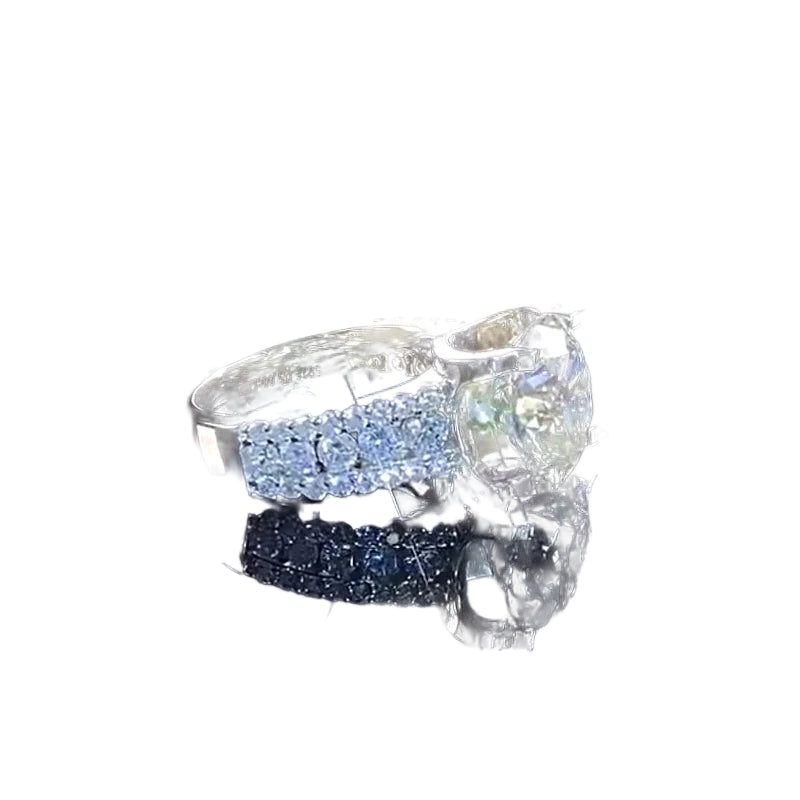 Moissanite925 Sterling Silver VVS Diamond Ring - Mozayn Jewelry