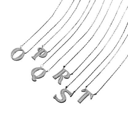 Moissanite A-Z Initial Letter Pendant 925 Sterling - Mozayn Jewelry