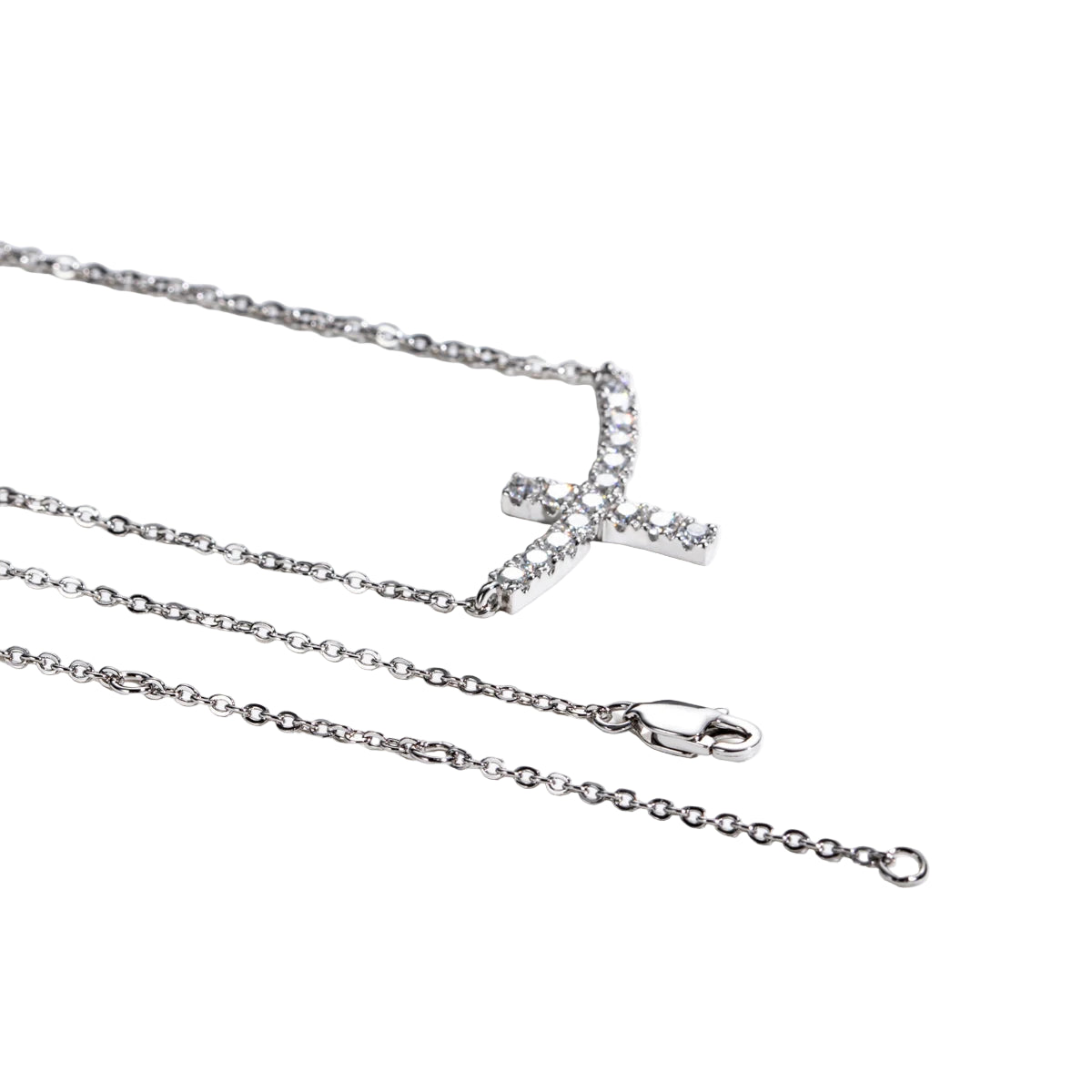 Moissanite Cross Necklace 14k - Mozayn Jewelry