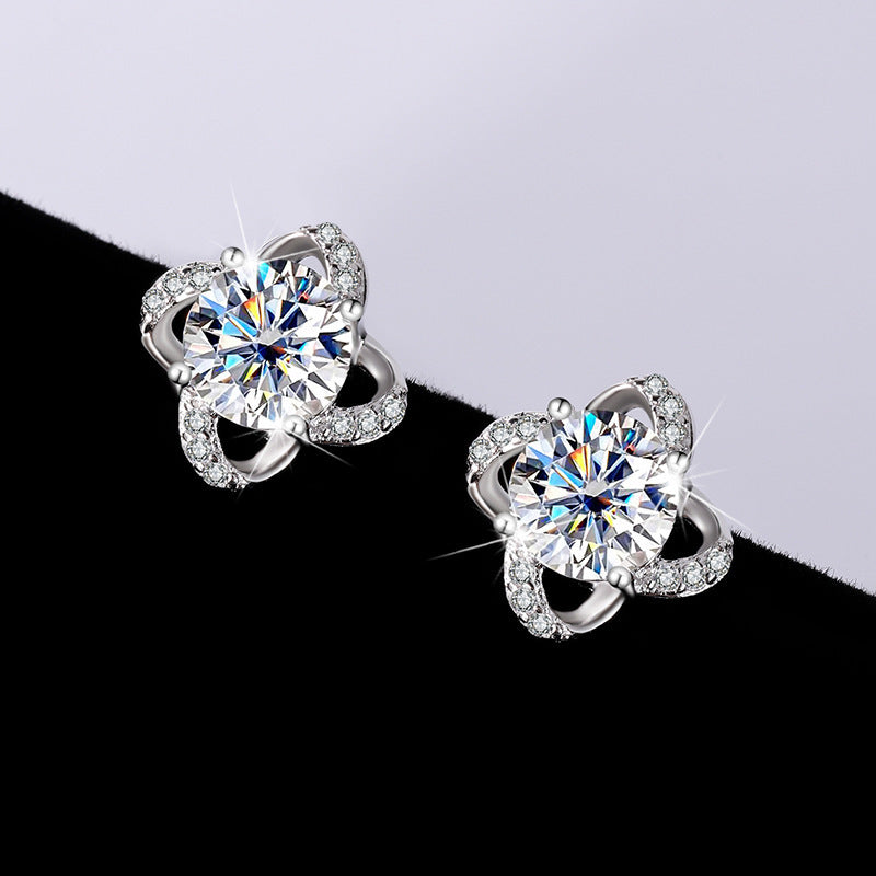 Earring Graceful Moissanite - Mozayn Jewelry
