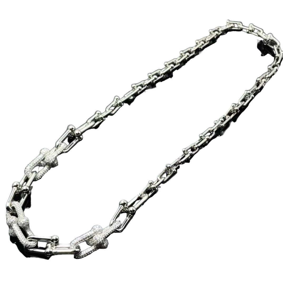 Full Diamond Bamboo Cuban Chain - Mozayn Jewelry
