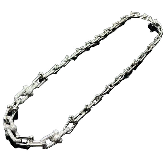 Full Diamond Bamboo Cuban Chain - Mozayn Jewelry