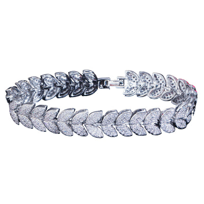 Leaf Iced Out Bracelet - Mozayn Jewelry