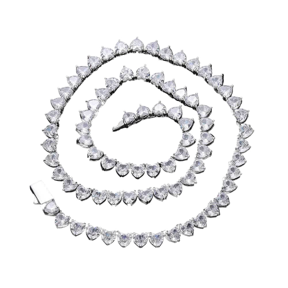[BUY 1 GET 2] Heart Tennis Chain and Bracelet - Mozayn Jewelry