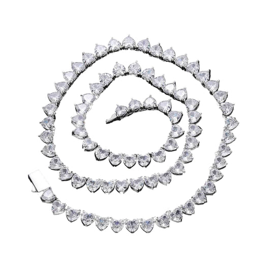 [BUY 1 GET 2] Heart Tennis Chain and Bracelet - Mozayn Jewelry