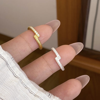 S925 Sterling Silver Cross Star Rail Ring - Mozayn Jewelry