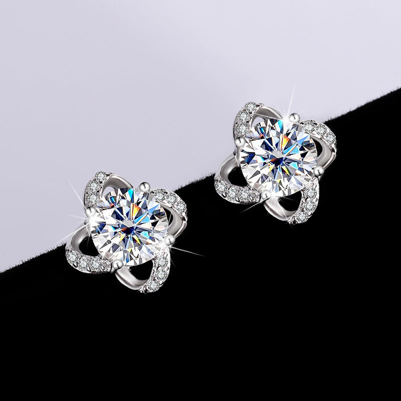 Earring Graceful Moissanite - Mozayn Jewelry