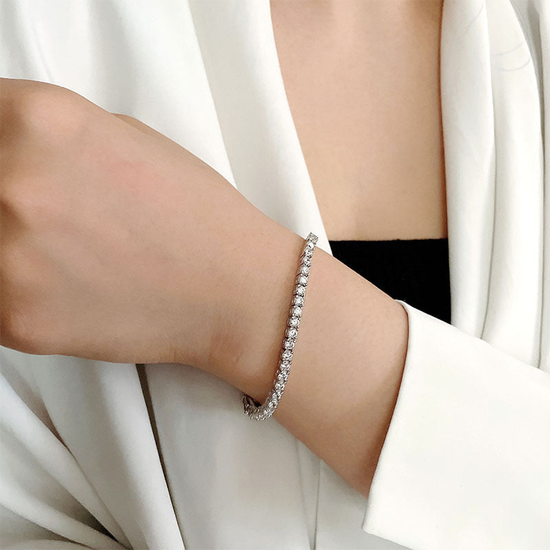 Moissanite Tennis Bracelet S925 Sterling Silver - Mozayn Jewelry