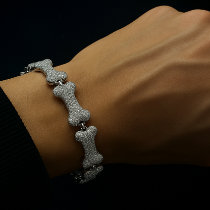 Bone Shape Iced Out Bracelet
