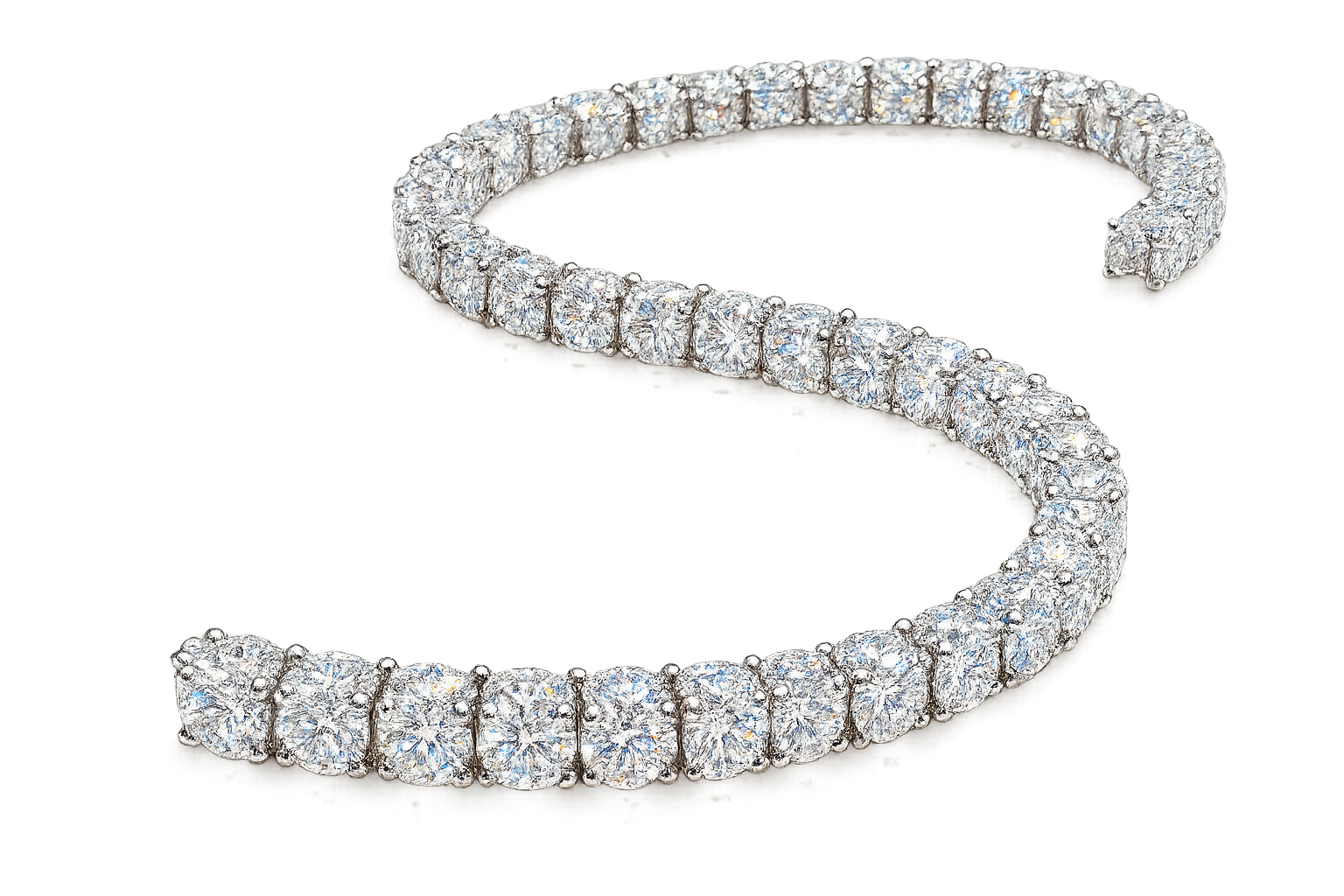 I want a picture of a vvs diamond bracelet for my home page as a first impression for my clients, so it needs to have a good resolution, make a tennis diamond bracelet with no background 
